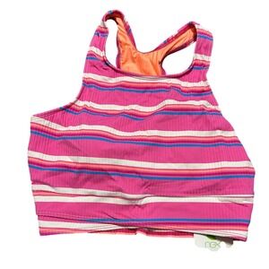 Next by Athena Candy Stripe High Neck Bikini Top – Size L – NWT